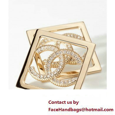 Chanel Metal  &  Strass Gold  &  Crystal EARRINGS ABA289 2023